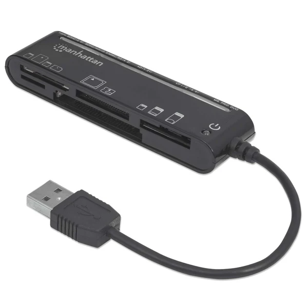 Manhattan Lector de Memoria USB 2.0, 79 en 1, 480 Mbit/s, Negro SKU: 101998
