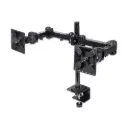 Manhattan Soporte con Brazos de Doble Movimiento para 2 Monitores hasta 24'', max. 12KGs, Negro SKU: 420808