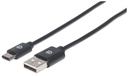 Manhattan USB A Macho - USB C Macho, 2 Metros, Negro Tipo C SKU: 354929