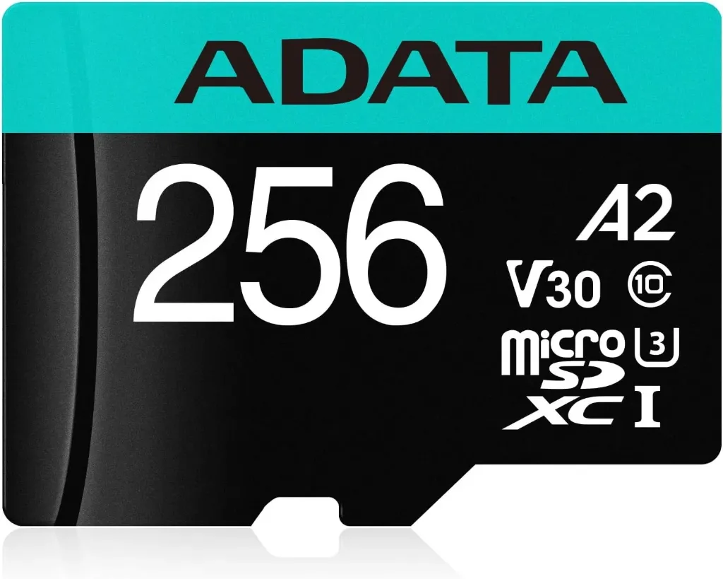 Memoria Flash Adata Premier Pro, 256GB V30S A2 4K 100MB MicroSDXC UHS-I Clase 10, con Adaptador SKU: AUSDX256GUI3V30SA2-RA1