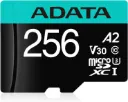 Memoria Flash Adata Premier Pro, 256GB V30S A2 4K 100MB MicroSDXC UHS-I Clase 10, con Adaptador SKU: AUSDX256GUI3V30SA2-RA1