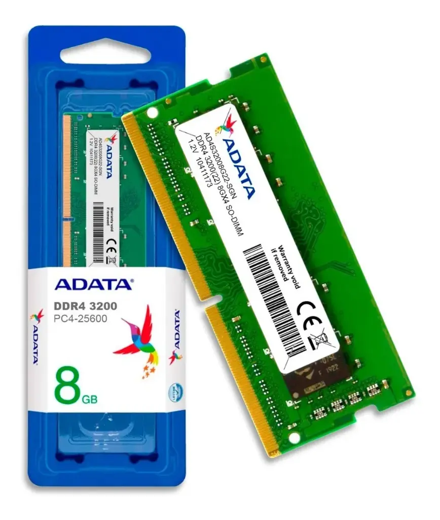 Memoria RAM ADATA Premier DDR4, 3200MHz, 8GB, Non-ECC, SO-DIMM 1.2V SKU: AD4S32008G22-SGN
