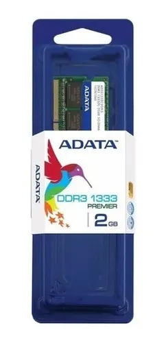 [AD3S133322G9-S] Memoria RAM Adata DDR3, 1333MHz, 2GB, Non-ECC, CL9, SO-DIMM SKU: AD3S133322G9-S