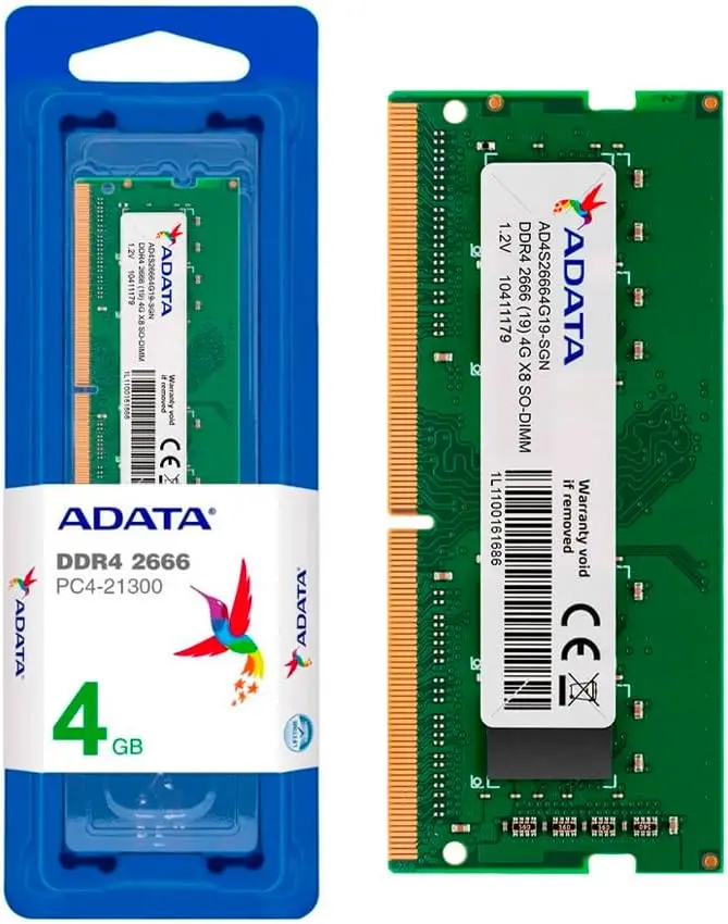 [AD4S26664G19-SGN] Memoria RAM Adata DDR4, 2666MHz, 4GB, Non-ECC, CL19, SO-DIMM SKU: AD4S26664G19-SGN
