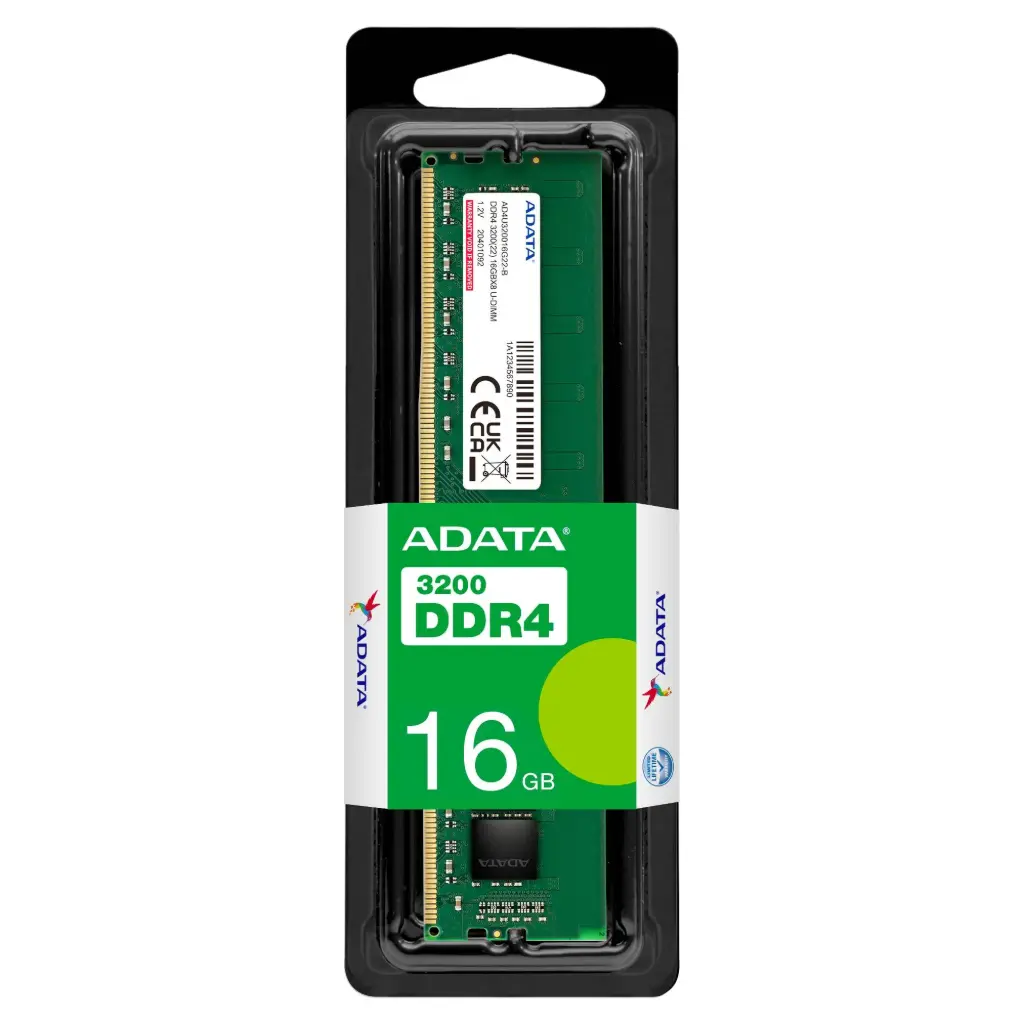 [AD4U320016G22-SGN] Memoria RAM Adata DDR4, 3200MHz, 16GB, Non-ECC, CL22 1.2V SKU: AD4U320016G22-SGN