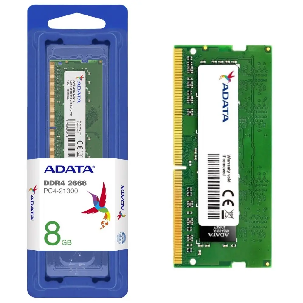 Memoria RAM Adata Premier DDR4, 2666MHz, 8GB, Non-ECC, CL19, SO-DIMM SKU: AD4S26668G19-SGN