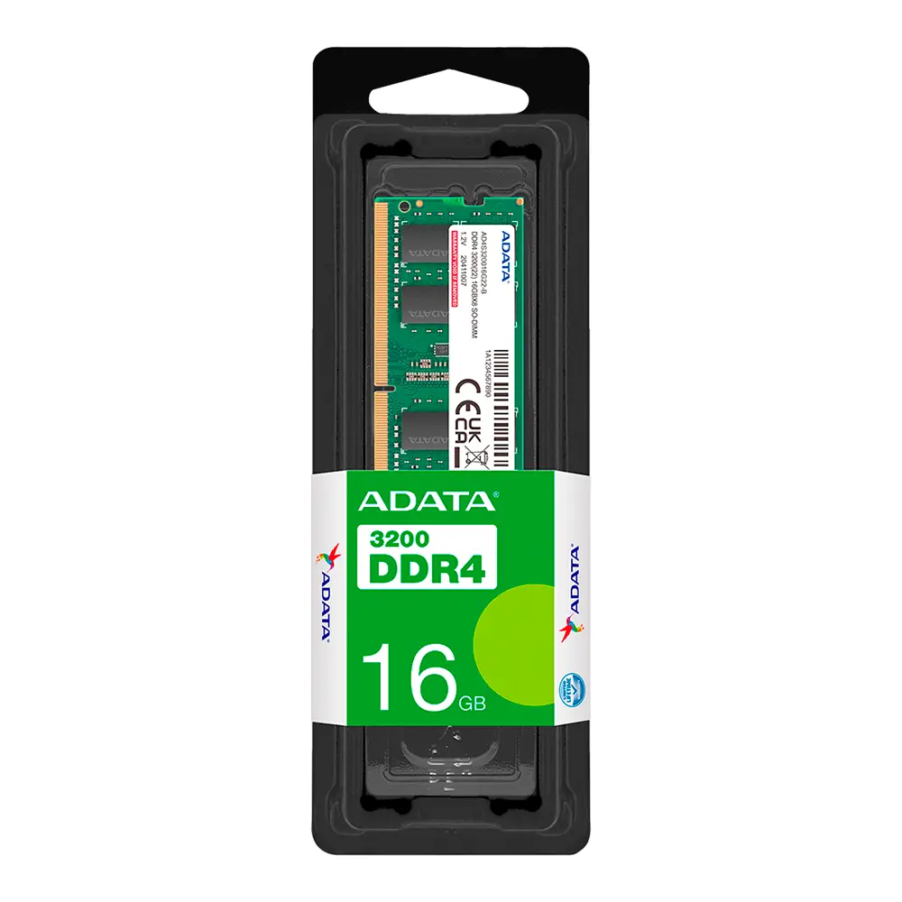 Memoria RAM Adata Premier DDR4, 3200MHz, 16GB, CL22, SO-DIMM 1.2V SKU: AD4S320016G22-SGN
