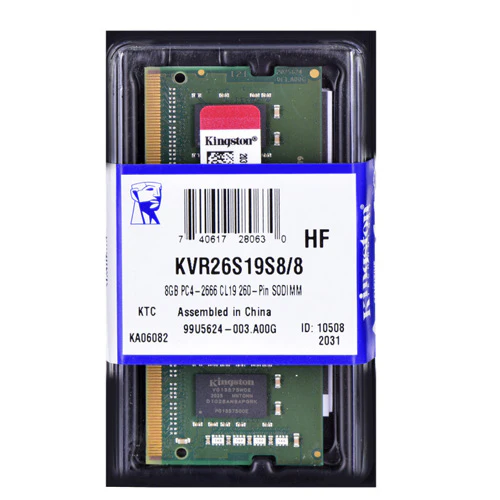 Memoria RAM Kingston DDR4, 2666MHz, 8GB, Non-ECC, CL19, SO-DIMM SKU: KVR26S19S8/8