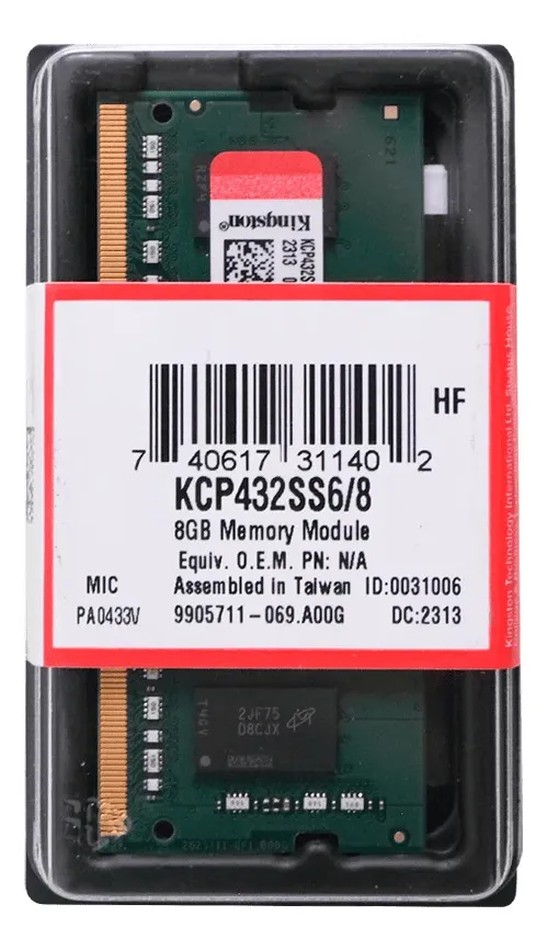 Memoria RAM Kingston ValueRAM DDR4, 2666MHz, 4GB, Non-ECC, CL17, SO-DIMM SKU: KCP426SS6/4