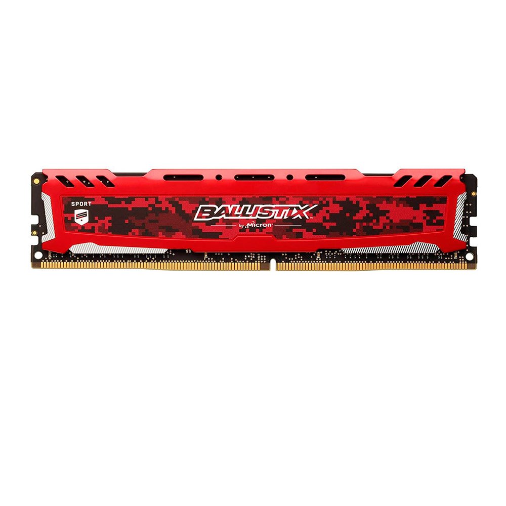 Memoria RAM UDIMM Crucial Ballistix Sport LT Red DDR4, 2666MHz, 16GB, Non-ECC, CL16, XMP SKU: BLS16G4D26BFSE