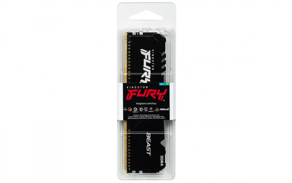 [KF430C15BB1A/16] Memoria RAM UDIMM Kingston FURY BEAST RGB DDR4, 3000MHz, 16GB, CL15, XMP SKU: KF430C15BB1A/16