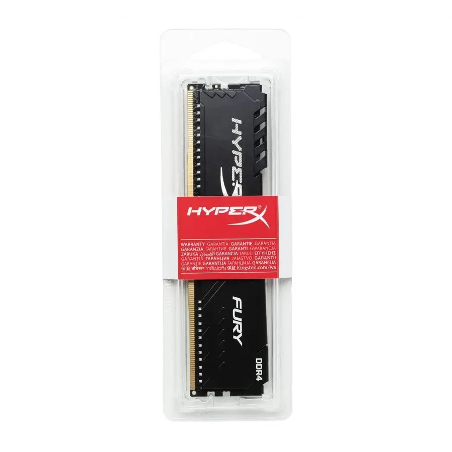 Memoria RAM UDIMM Kingston HyperX FURY Black DDR4, 2666MHz, 8GB, Non-ECC, CL16, XMP SKU: HX426C16FB3/8