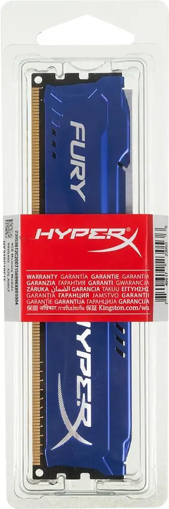 Memoria RAM UDIMM Kingston HyperX FURY Blue DDR3, 1866MHz, 4GB, Non-ECC, CL10 SKU: HX318C10F/4