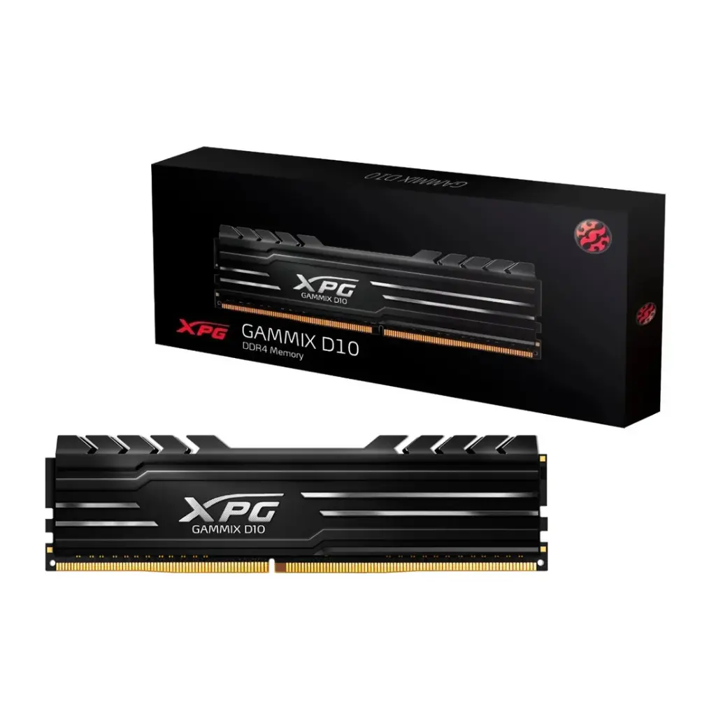 Memoria RAM UDIMM XPG Gammix D10 Black DDR4, 3200MHz, 8GB, Non-ECC, CL16, XMP SKU: AX4U32008G16A-SB10