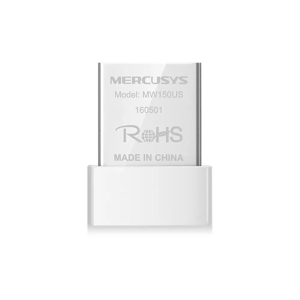 [MW150US] Mercusys Adaptador de Red USB 2.0 MW150US, Inalámbrico, 150 Mbit/s, NIC-2378 SKU: MW150US