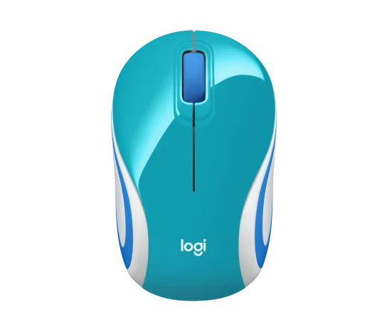 Mini Mouse Logitech Óptico M187, Inalámbrico, USB, 1000DPI, Azul Cielo SKU: 910-005360