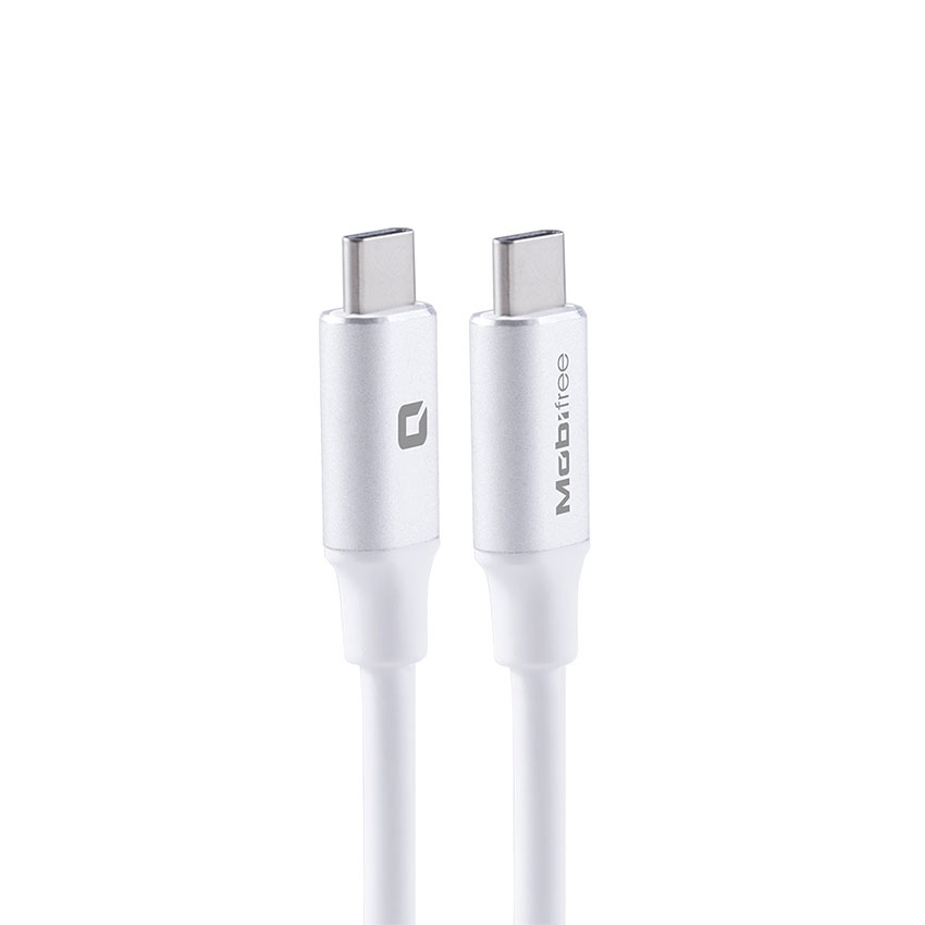 Mobifree Cable USB C Macho - USB C Macho, 1 Metro, Blanco Tipo C SKU: MB-923705