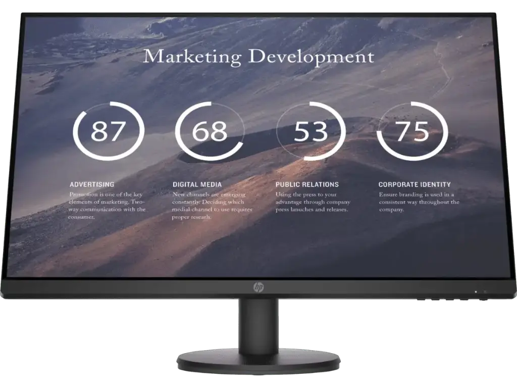 Monitor LED HP P27V G4 27", 1920 x 1080, HDMI, VGA, 5 ms, 60 Hz, SKU: 9TT20AA#ABA