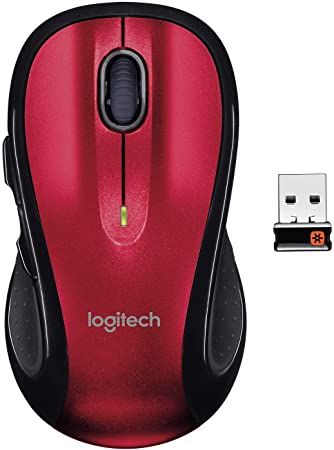 [910-004554] Mouse Ergonómico Logitech Láser M510, Inalámbrico, USB, Rojo Unifying SKU: 910-004554