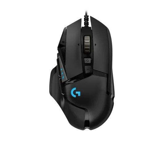 Mouse Gamer Ergonómico Logitech Óptico G502 Hero RGB, Alámbrico, USB, 16.000DPI, Negro SKU: 910-005550