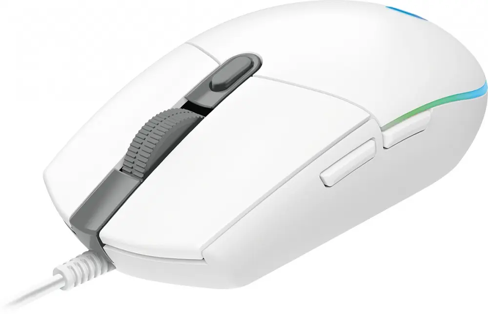 Mouse Gamer Logitech Óptico G203 LightSync, Alámbrico, USB, 8000DPI, Blanco SKU: 910-005794