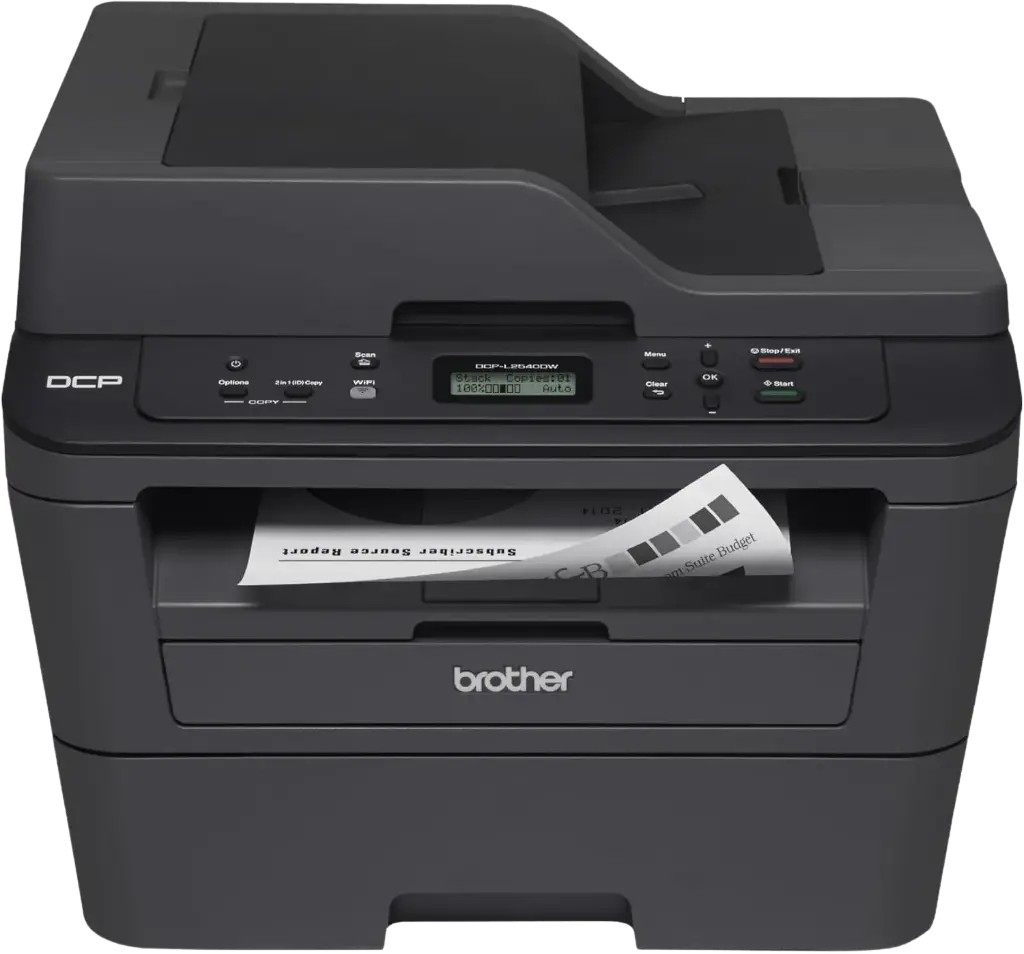 Multifuncional Brother DCP-L2540DW, Blanco y Negro, Láser, Inalámbrico, Impresora Copiadora Escáner SKU: DCP-L2540DW