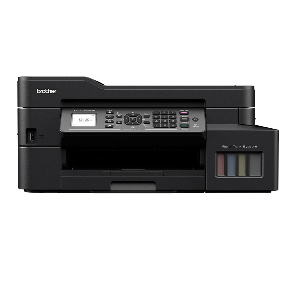 Multifuncional Brother MFC T920DW, Inkbenefit, Tinta Continua, Wifi Direct, Ethernet, Duplex, Bypass de 80 Hojas, Usb Frontal Impresora, Copiadora, Escaner, Fax, 30ppm Negro, 26ppm Color SKU: MFC-T920DW
