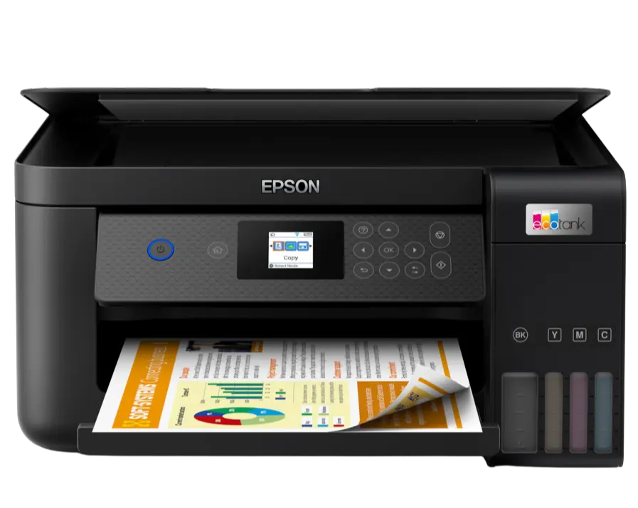 Multifuncional Epson EcoTank L4260, Color, Inyección, Tanque de Tinta, Inalámbrico, Impresora, Copiadora, Escaner, Duplex Wifi Direct 33ppm Negro, 15ppm  SKU: C11CJ63301