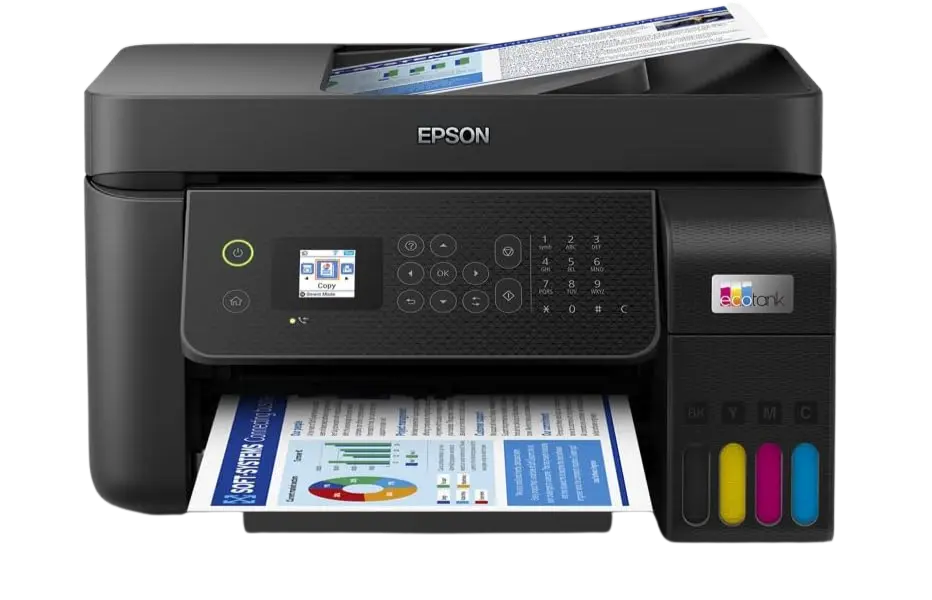 Multifuncional Epson EcoTank L5290, Color, Tinta Continua, Tanque de Tinta, Inalámbrico, Impresora, Copiadora, Escaner, Fax, Wifi Direct, Ethernet 33ppm Negro, 15ppm Color  SKU: C11CJ65301