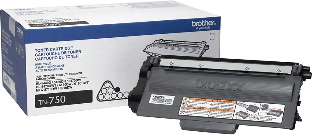 TN750 Negro Original Cartucho de Toner Brother TN-750 HL-5440D, HL-5450DN, HL-5470DW, MFC-8710DW, MFC-8910DW 8,000 Pag. SKU: TN750