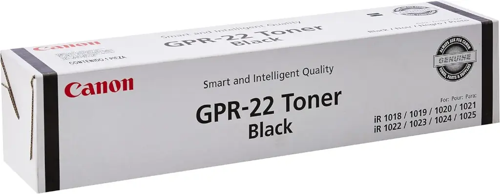 [0386B001] GPR-22 Original Toner Canon GPR22 Canon IR1018/J IR1022J/A/F/I/IF/J IR1024IF, IR1023, IR1019, IR1025 8,400 Páginas SKU: 0386B001