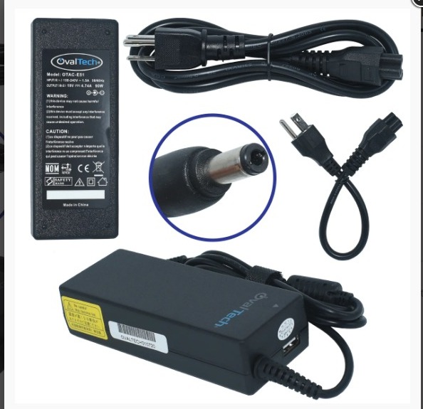 OTAC-E51 Adaptador para Computadora Portatil 19V/4.74AH + USB Marca OvalTech SKU: OTAC-E51