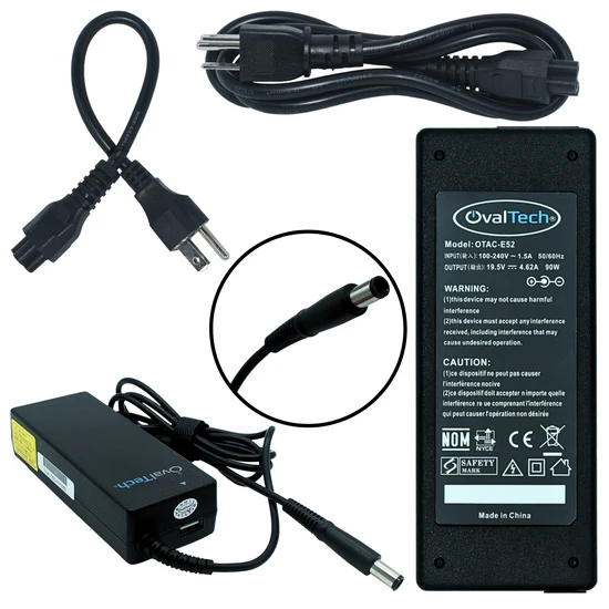 OTAC-E52 Adaptador para Computadora Portatil 19.5V/4.62AH C/Blister + USB Marca OvalTech SKU: OTAC-E52