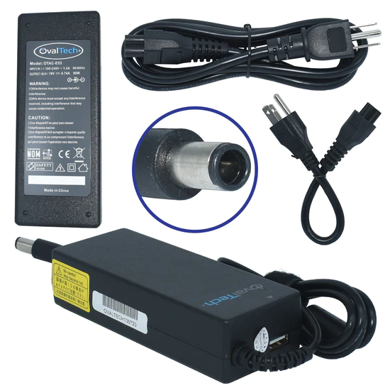 [OTAC-E53] OTAC-E53 Adaptador para Computadora Portatil 19V/4.74AH C/Blister + USB Marca OvalTech SKU: OTAC-E53