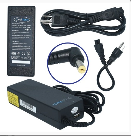 [OTAC-E55] OTAC-E55 Adaptador para Computadora Portatil 19V/4.74AH C/Blister + USB Marca OvalTech SKU: OTAC-E55