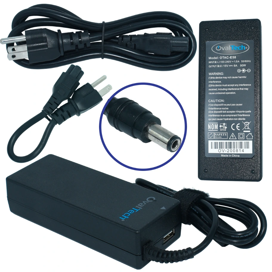 [OTAC-E58] OTAC-E58 Adaptador para Computadora Portatil 15V/6AH Marca OvalTech SKU: OTAC-E58