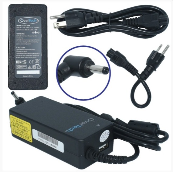 OTAC-E68 Adaptador para Computadora Portatil 20V/2.25A + USB Marca OvalTech SIM OTAC-E67 SKU: OTAC-E68