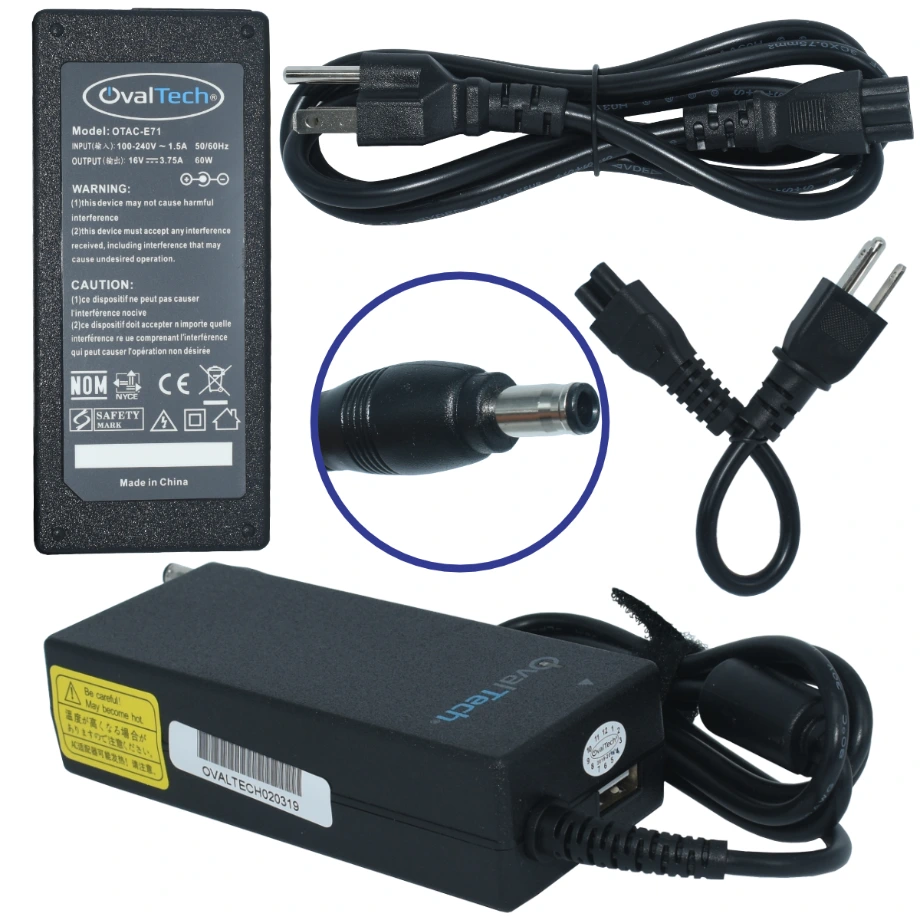 OTAC-E71 Adaptador para Computadora Portatil 16V/3.75AH Marca OvalTech SKU: OTAC-E71