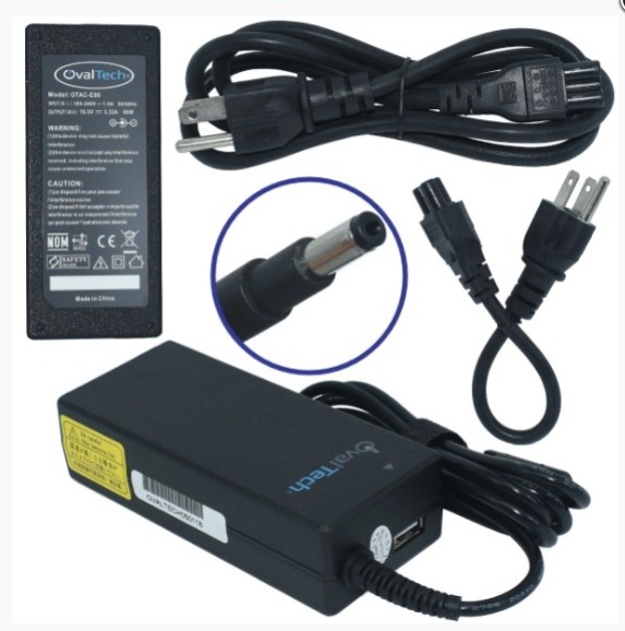 [OTAC-E80] OTAC-E80 Adaptador para Computadora Portatil 19.5V/3.33AH C/Blister + USB Marca OvalTech SKU: OTAC-E80
