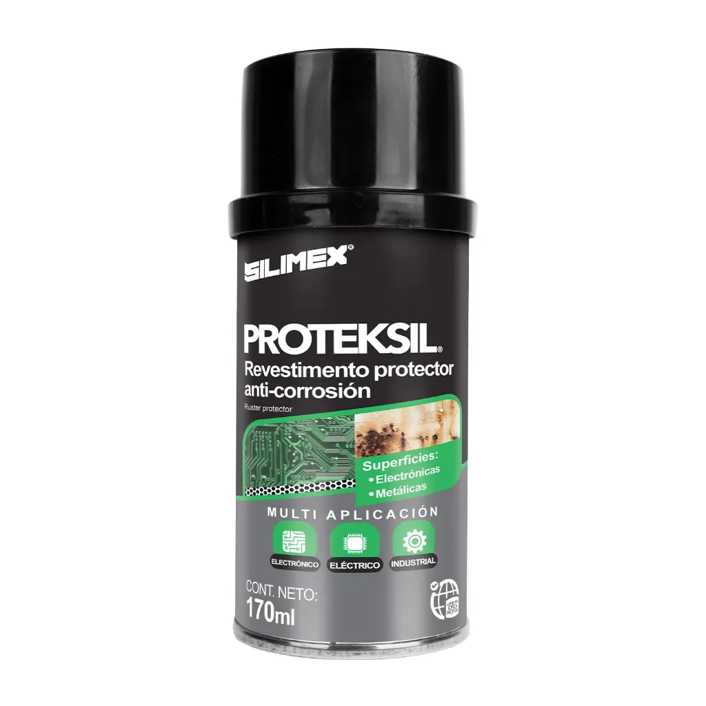 PROTEKSIL Revestimiento Protector Anticorrosivo en Aerosol para Electrónicos, 170 ML. SILIMEX