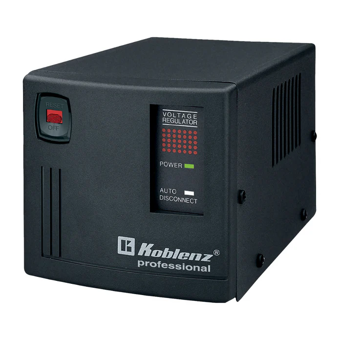 Regulador de Voltaje Koblenz, ER-2550, 2500VA, 2000 W, Nema 5-15R 6 Contactos, Para refrigeradores y copiadoras SKU: 00-1560-2