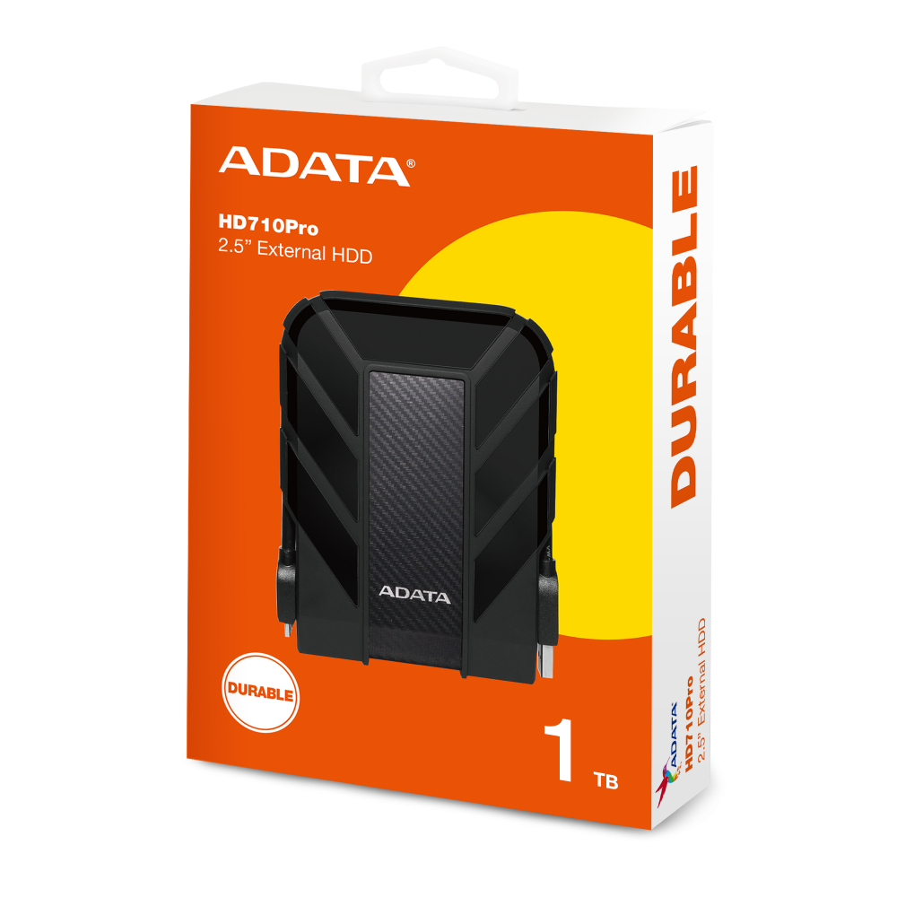 Disco Duro Externo Adata HD710 Pro 2.5'', 1TB, USB 3.0, Negro, A Prueba de Agua y Golpes - para Mac/PC SKU: AHD710P-1TU31-CBK