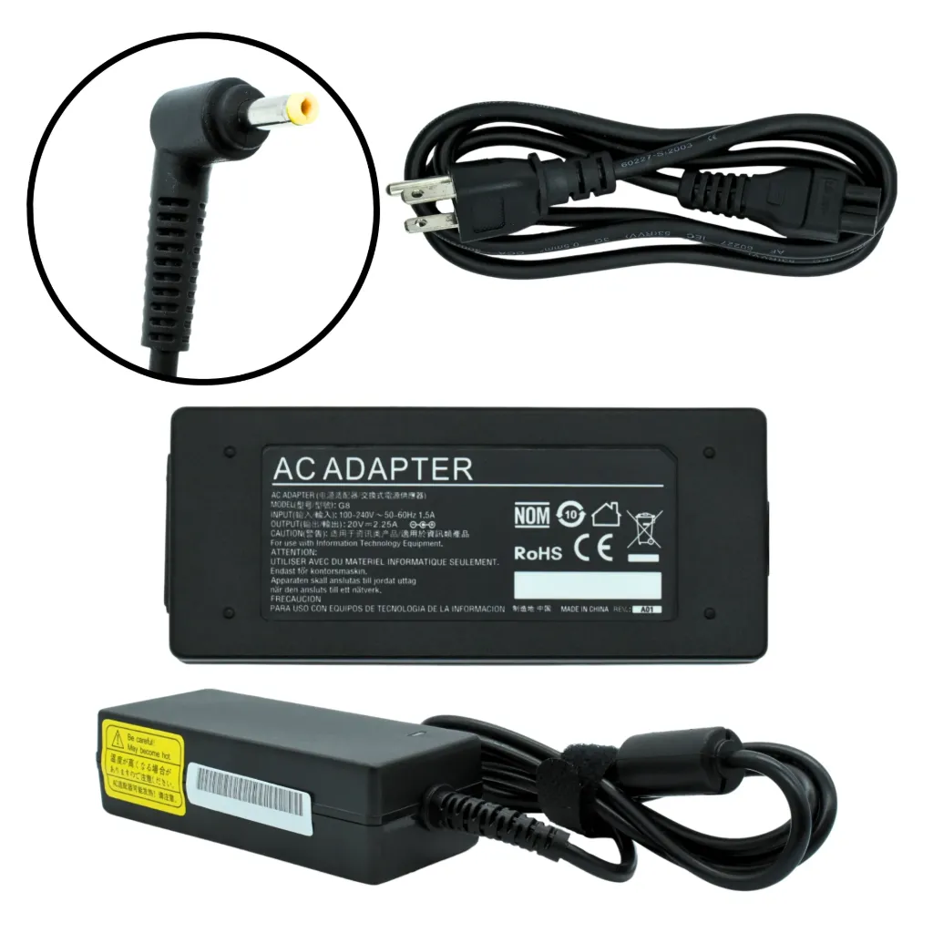 EK-G8 Adaptador de Corriente 45W 20V/2.25A (4.0*1.7) (Similar OTAC-E68 Rectangular) Marca EKO SKU: EK-G8