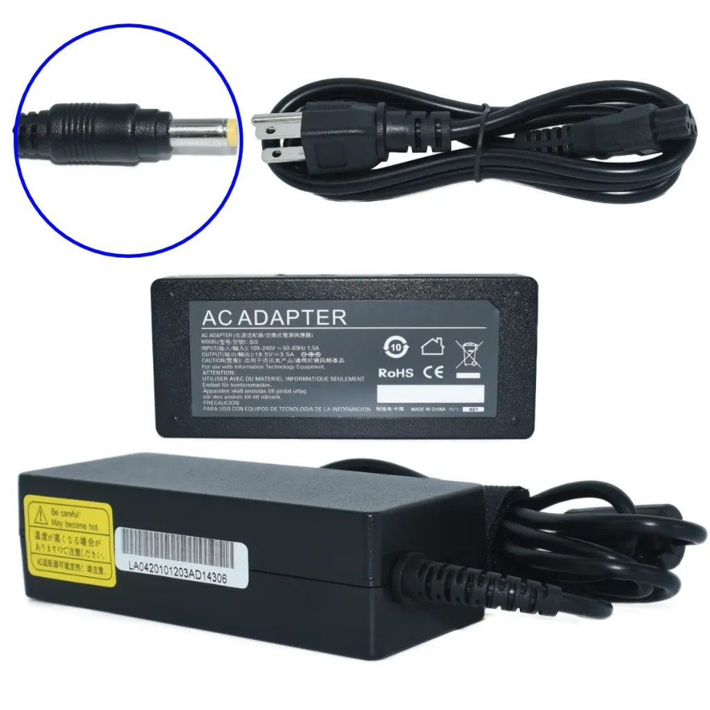 EK-S0 Adaptador de Corriente 65W 18.5V-3.5A (4.8*1.7) Modelo AF06 Marca EKO (Similar OTAC-E50) SKU: EK-S0