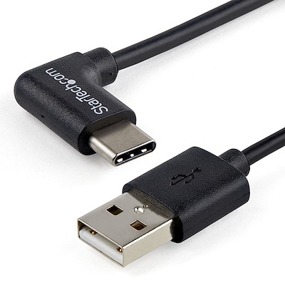 StarTech Cable USB A Macho - USB C Macho en Ángulo a la Derecha, 1 Metro, Negro Tipo C SKU: USB2AC1MR
