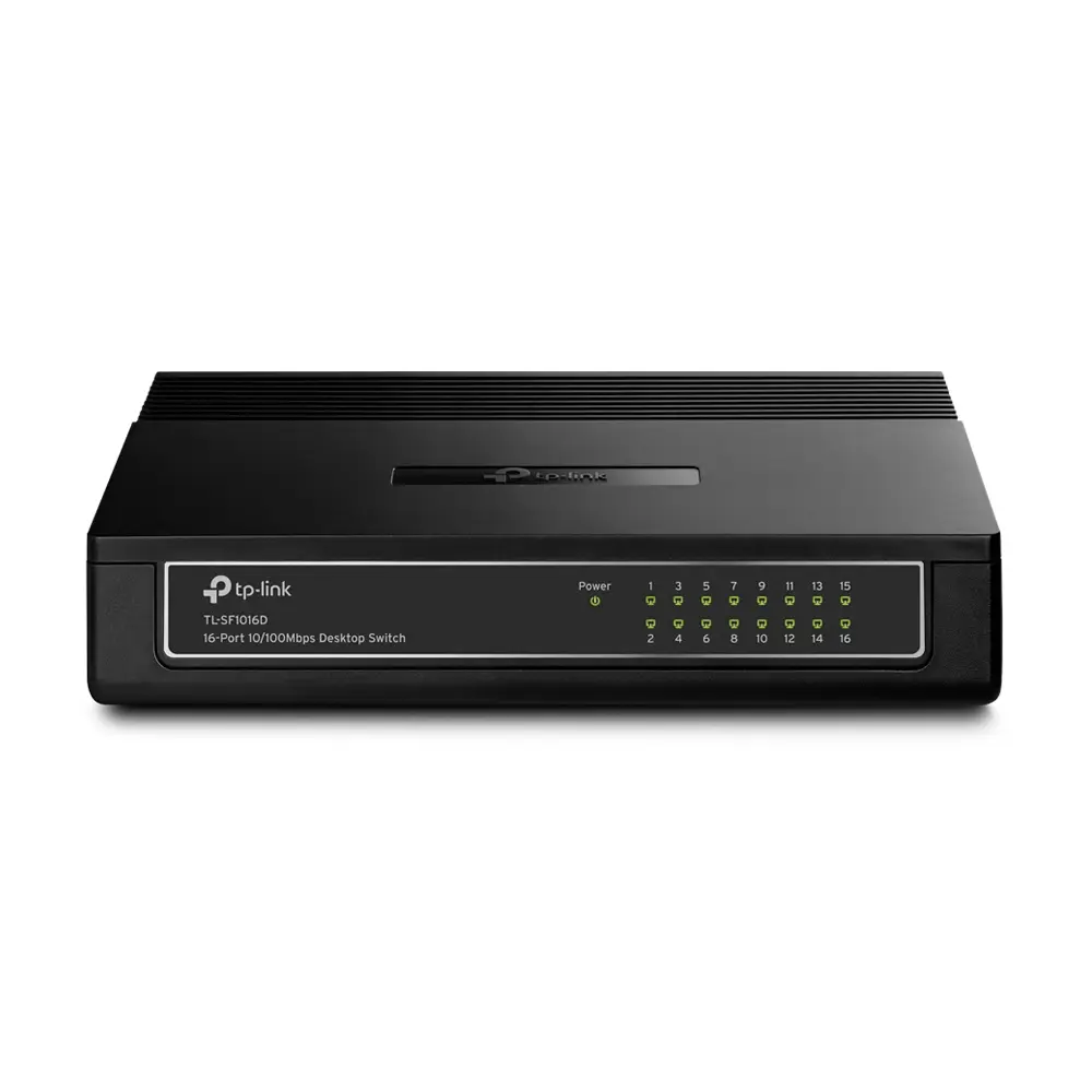 Switch TP-Link TL-SF1016D, 16 Puertos 10/100Mbps, 3.2Gbit/s, 1000 Entradas – No Administrable SKU: TL-SF1016D