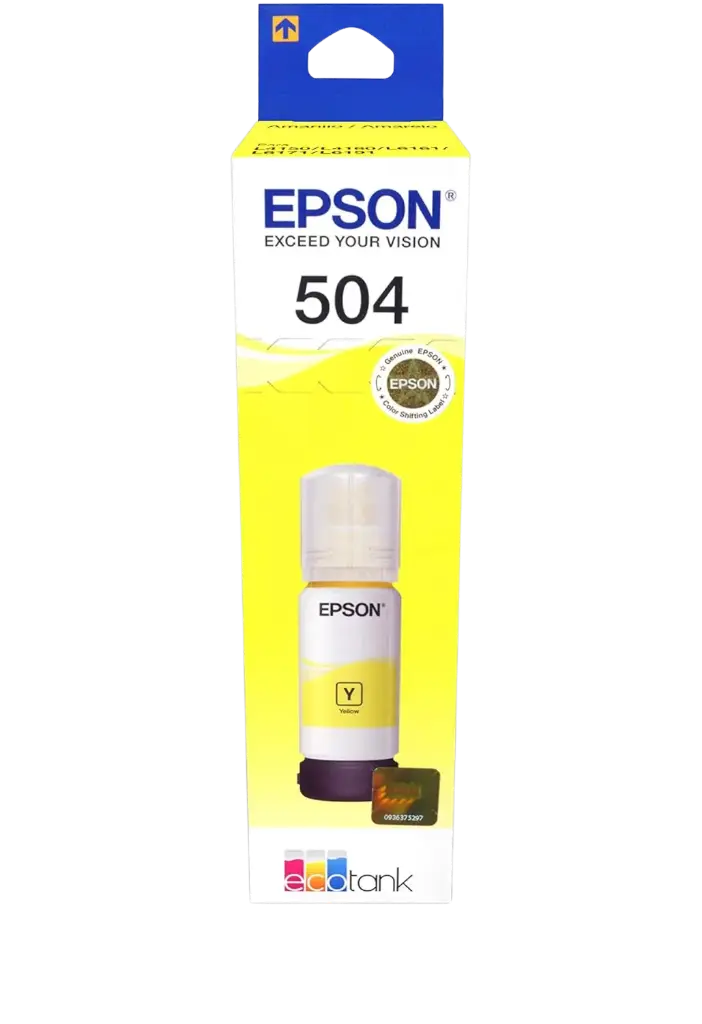 T504420-AL Amarillo Original Bote de Tinta Epson L4150, L4160, L6270, L6370, L14150, L6161, L6171, L4260, L4360, L6191, L14150 70ML 6,000 Pag. SKU: T504420-AL