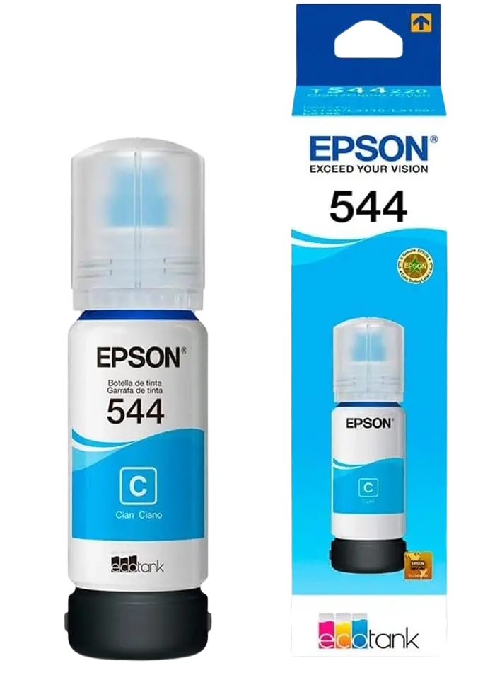T544220-AL Cian Original Bote de Tinta Epson L1110, L3210, L3251, L1210, L3250, L3260, L5190, L3150, L3110, L5290, L1250, L5590 65ml SKU: T544220-AL