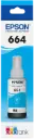 T664220-AL Cian Original Bote de Tinta Epson L110, L200, L210, L220, L300, L310, L350, L355, L365, L375, L380, L395, L396, L455, L475, L495, L555, L565, L575, L1300 70ml SKU: T664220-AL