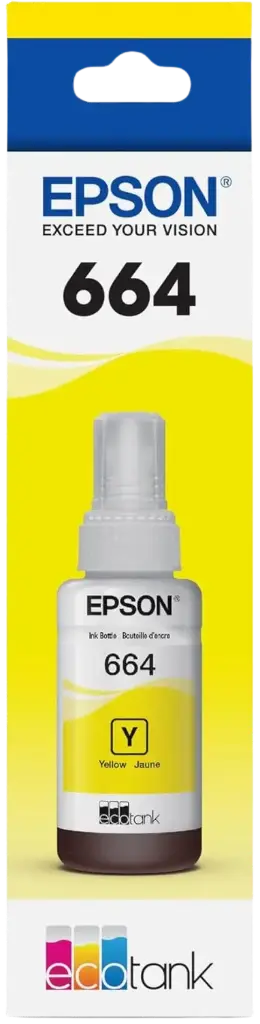 T664420-AL Amarillo Original Bote de Tinta Epson L110, L200, L210, L220, L300, L310, L350, L355, L365, L375, L380, L395, L396, L455, L475, L495, L555, L565, L575, L1300 70ml SKU: T664420-AL